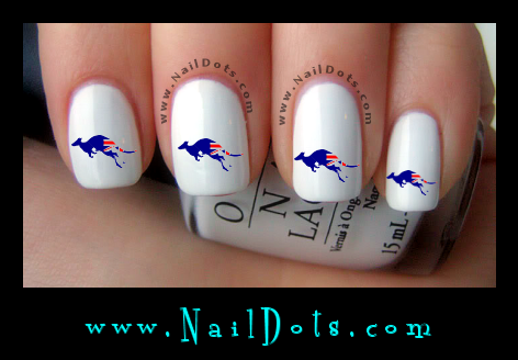 Australian Kangaroo Nail Decals