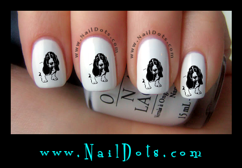 Basset Hound Nail Decals