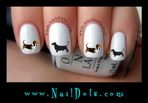 Basset Hound Nail Decals
