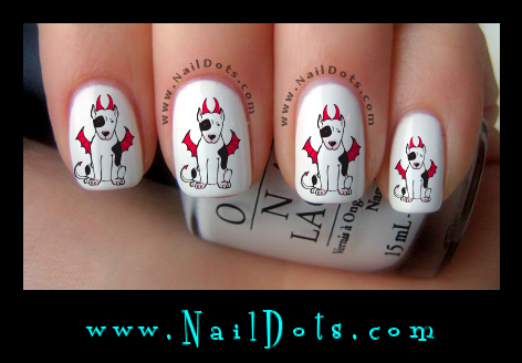 Devil Dog Nail Decals