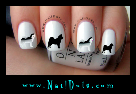 Alaskan Malamute Nail Decals