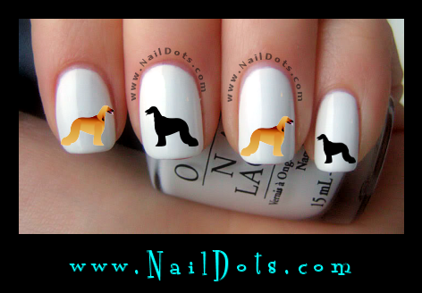 Afghan Hound Nail Decals