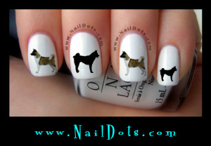 Akita Nail Decals