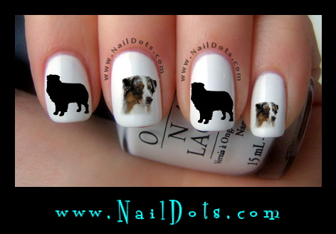 Australian Shepherd Nail Decals