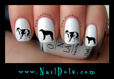 Borzoi Nail Decals