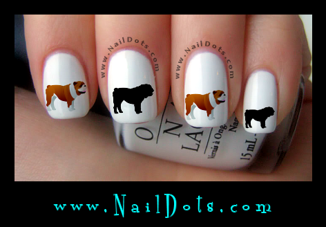 Bulldog Nail Decals