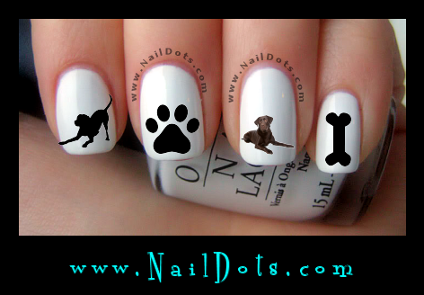 Chocolate Lab Nail Decals