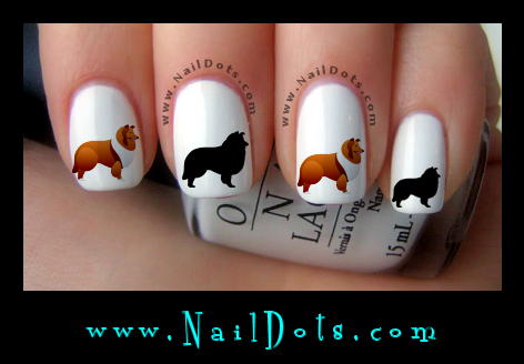 Collie Nail Decals