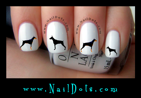 Doberman Nail Decals