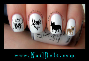 French Bulldog Nail Decals