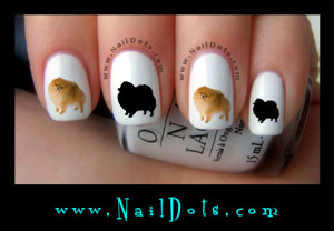 Pomeranian Nail Decals