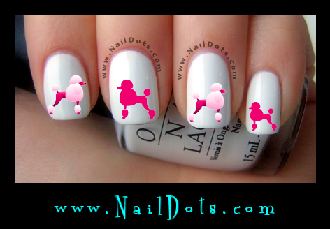 Poodle Nail Decals