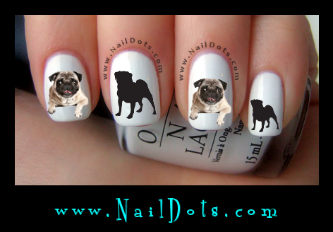 Pug Nail Decals