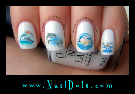 Dolphin Nail Decals