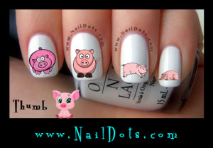 Cute Pigs Nail Decals