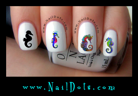Seahorse Nail Decals