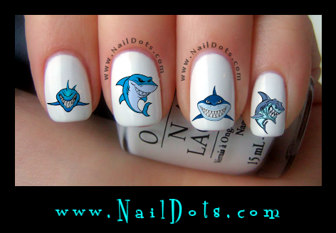 Shark Nail Decals