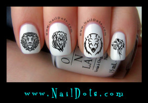 Tribal Lion Nail Decals