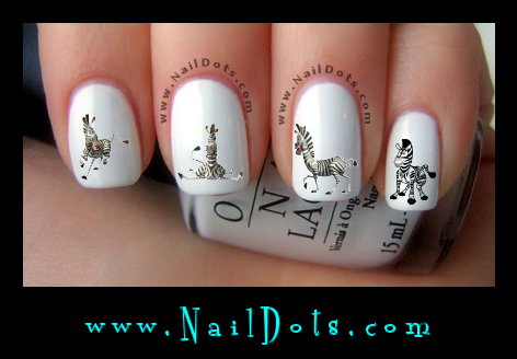 Zebra Nail Decals