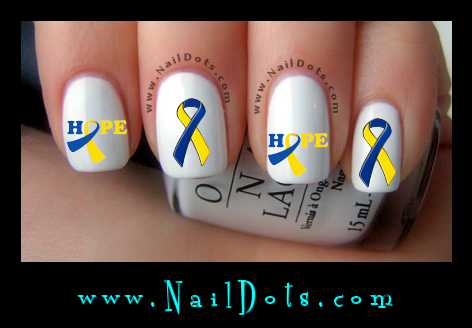 down syndrome Awareness Ribbon Nail Decal