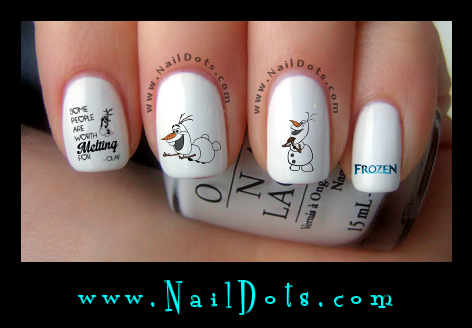 Olaf Nail Decals
