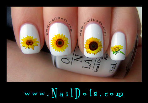 Sunflower Nail Decals