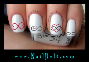 Infinity Heart Nail Decals