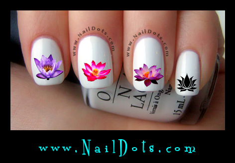 Lotus Flower Nail Decals