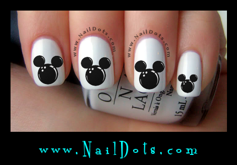 Mickey Bowling Ball Nail Decals
