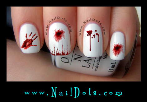 Blood Splatter Nail Decals