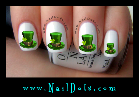 Leprechaun Top Hat Nail Decals