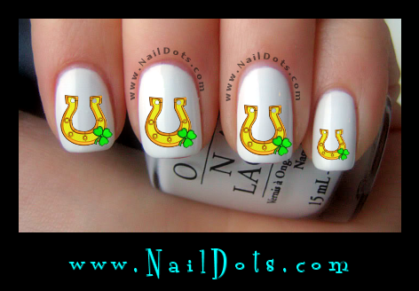 Lucky Horse Shoel Nail Decals