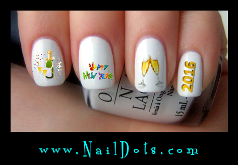 New Years Eve Nail Decals