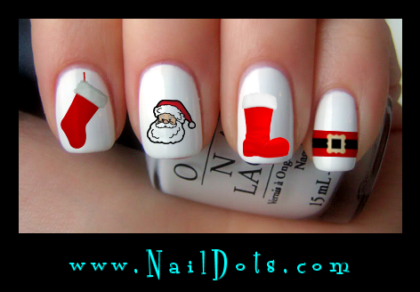 Santa Nail Decals
