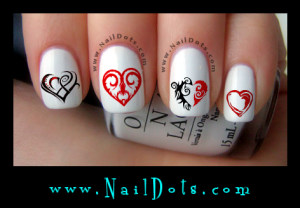 Tribal Heart Nail Decals