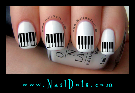 Piano Keys Nail Decals