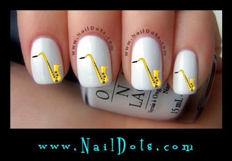 Saxaphone  Nail Decals