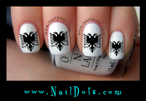 Albanian Eagle Nail Decals