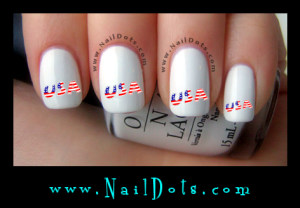USA Nail Decals