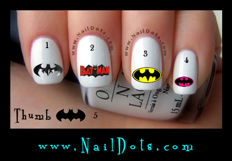Batman Nail Decals