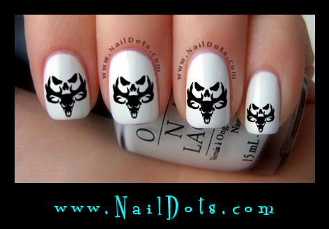 Skull nail decals