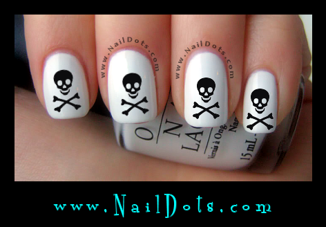 Skull & Cross Bones Nail Decals