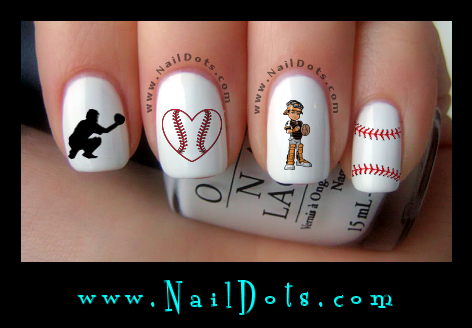 Baseball nail art
