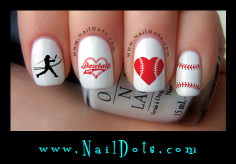 Baseball Nail Art
