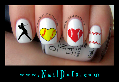 Baseball Nail Art