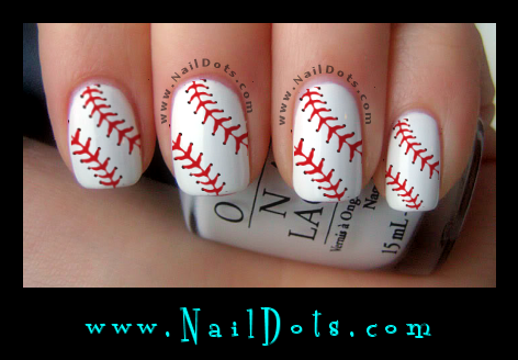 Baseball Lace Nail Wraps