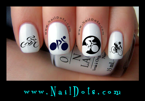 Cycling nail decals