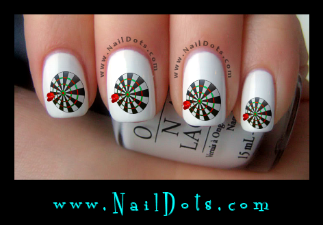 Dart Board nail decals