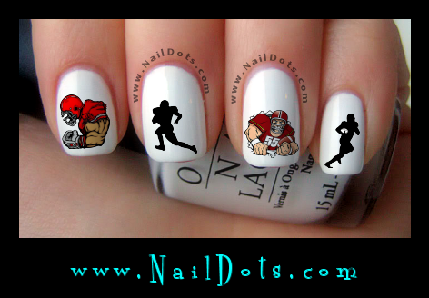 Football nail decals