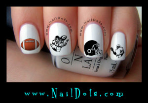 Football nail decals